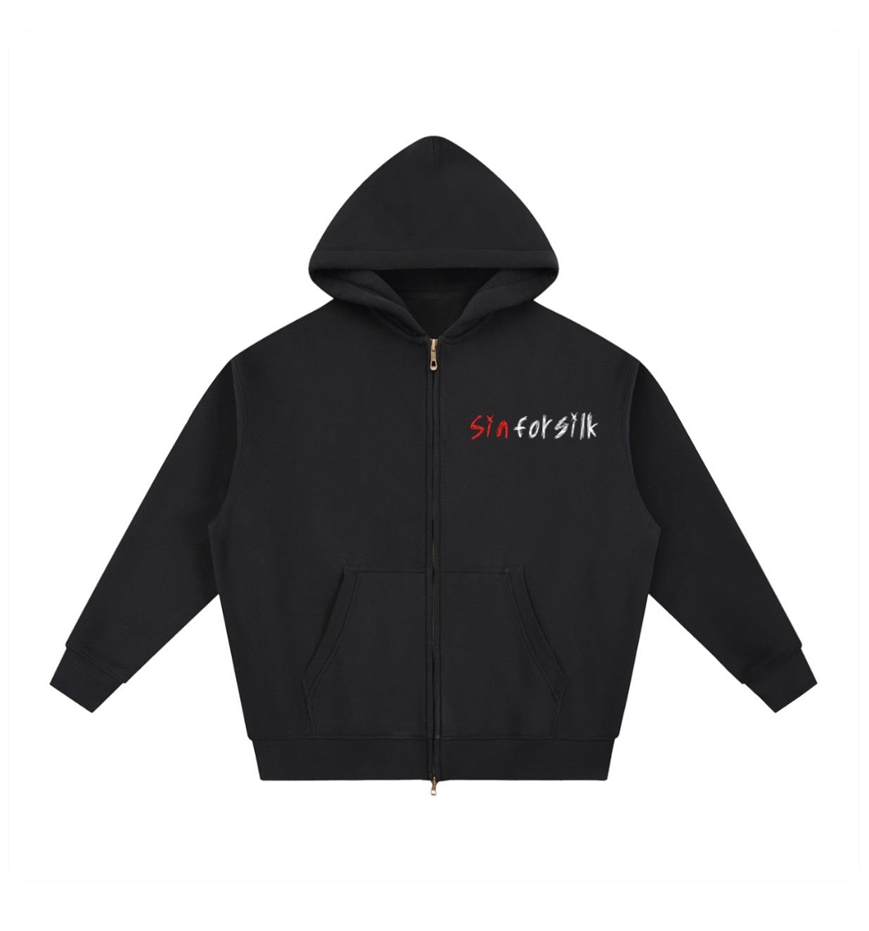 Webbed Zip-Up Sweater